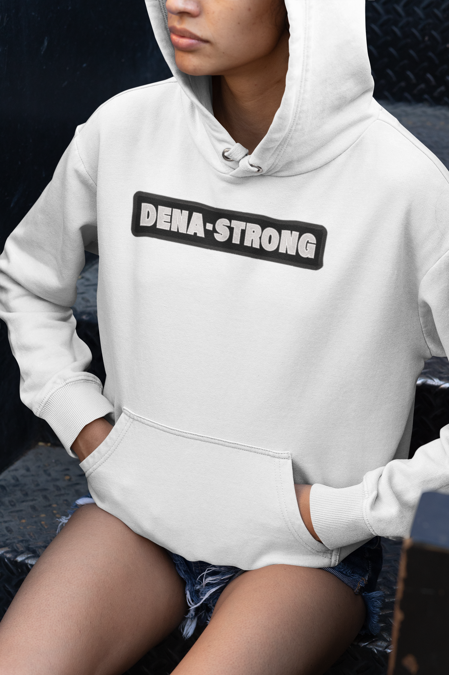 Dena-Strong White Hoodie